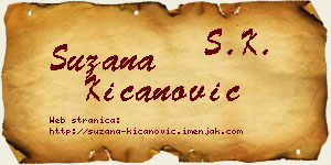 Suzana Kićanović vizit kartica